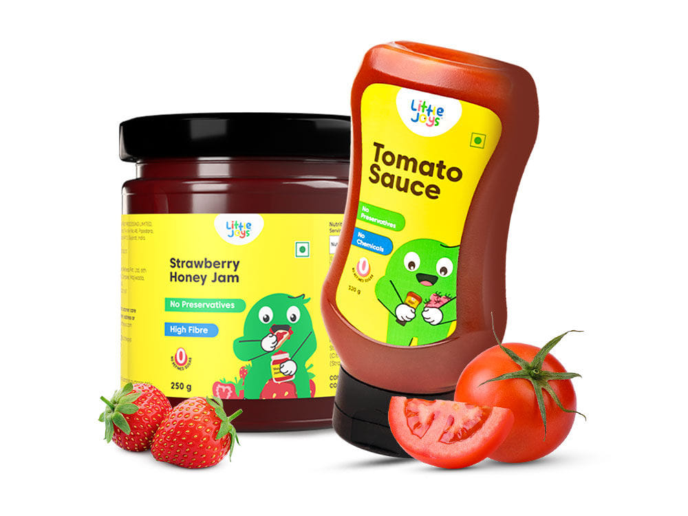 Buy Healthy Tomato Sauce Squeeze + Strawberry Honey Jam- Little Joys